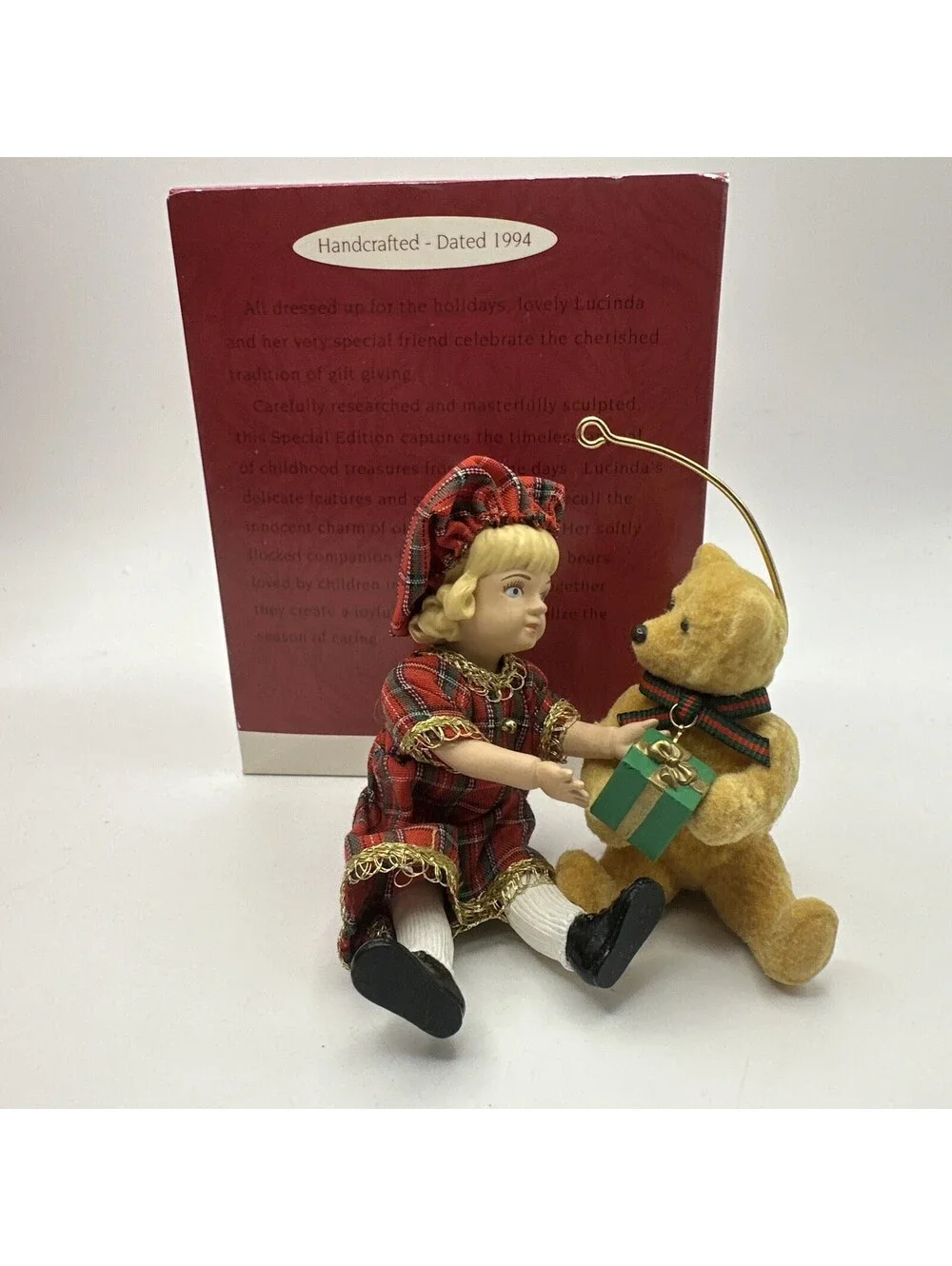 Hallmark Keepsake Ornament Lucinda and Teddy 1994 Ornament Special Edition w Box